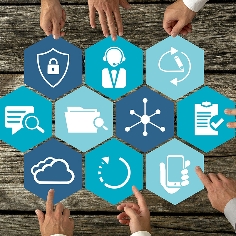 Background of blank textured rustic wooden desks.